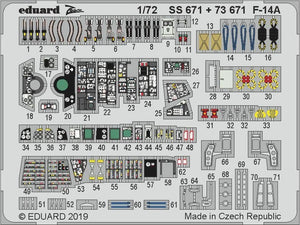 Eduard 73671 F-14A interior 1/72 HOBBY BOSS – immagine 2