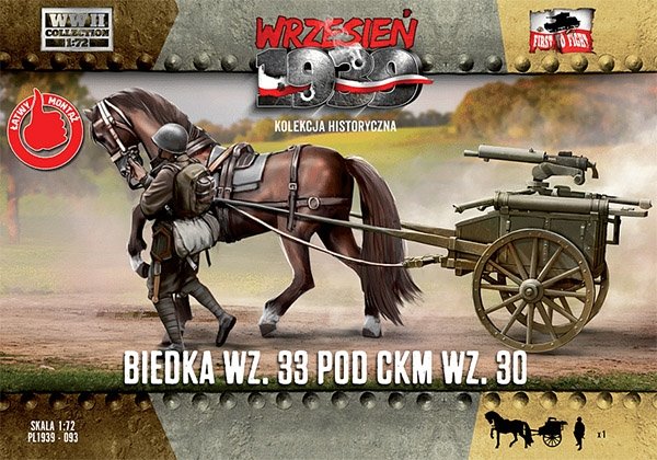 First to Fight First To Fight PL093 Biedka wz.33 pod ckm wz.30 1/72 – immagine 2