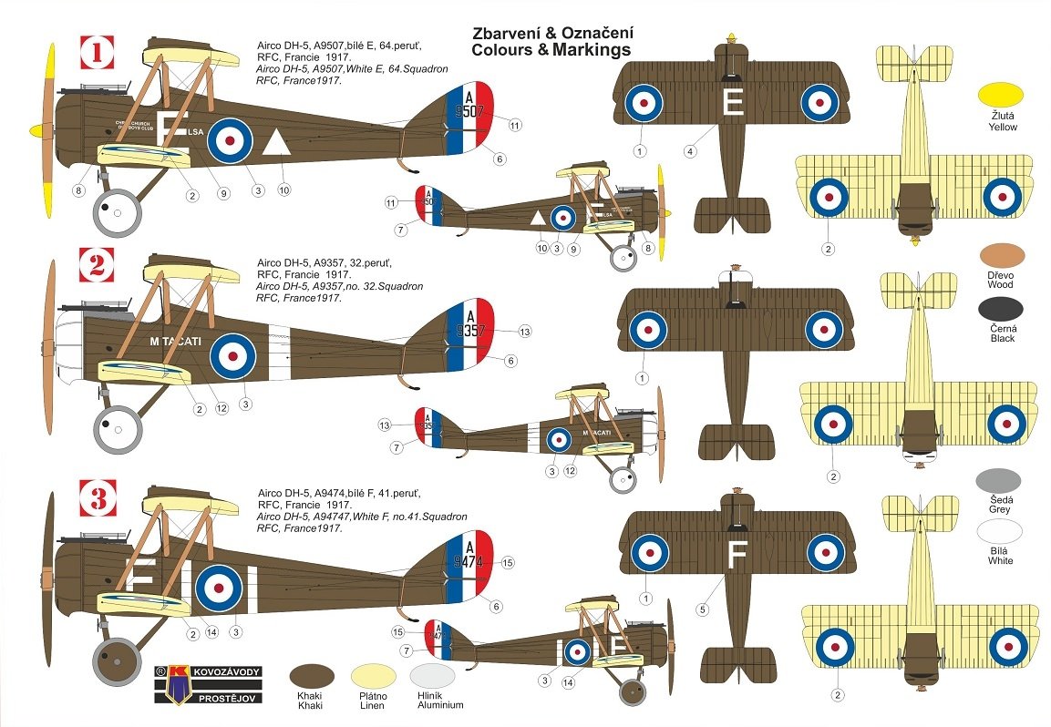 Kovozavody Prostejov KPM0254 Airco DH-5 „RFC“ 1/72 – imagen 2