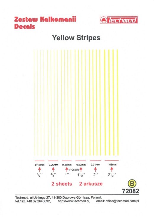 Techmod 72082 Yellow Stripes 1/72 – image 2