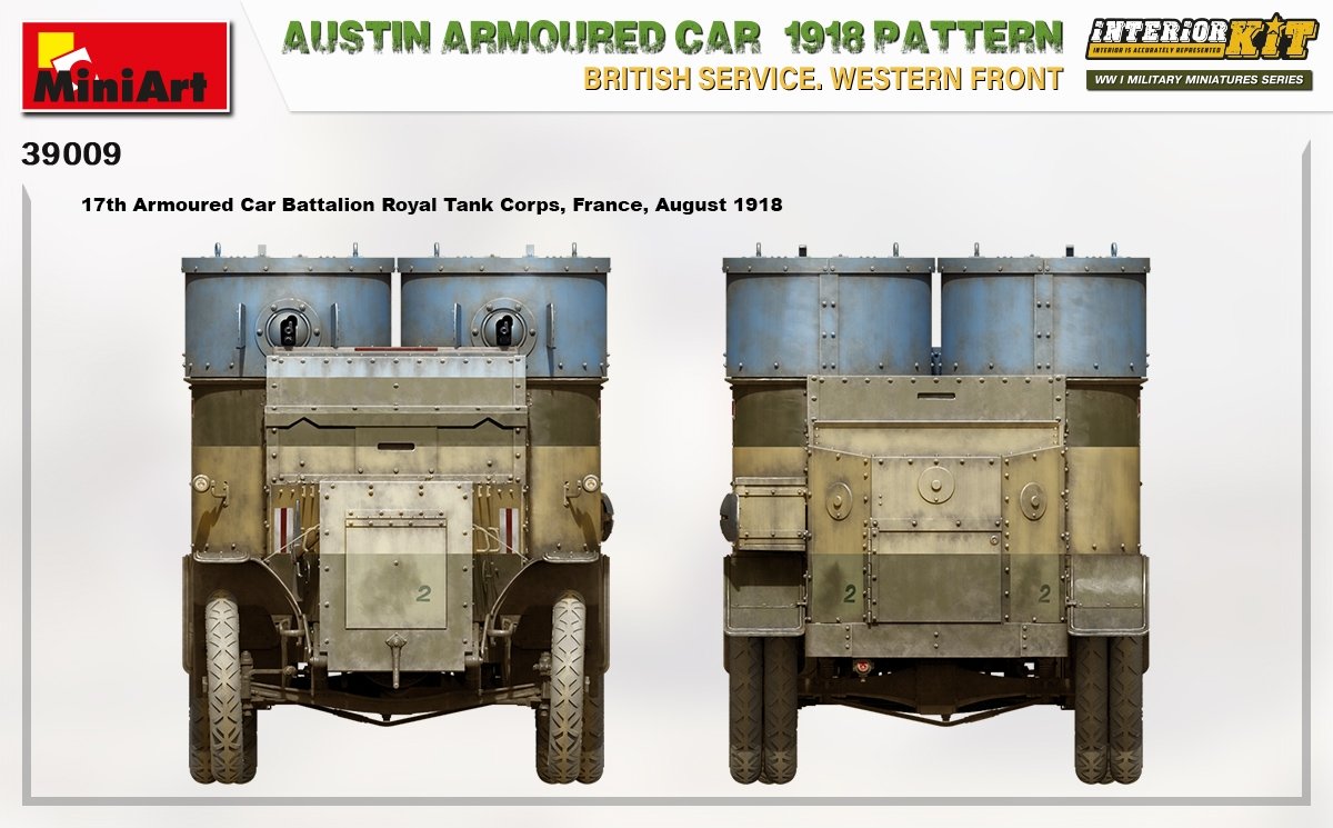 Miniart 39009 AUSTIN ARMOURED CAR 1918 PATTERN. BRITISH SERVICE. WESTERN FRONT. INTERIOR KIT 1/35 – immagine 14
