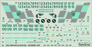 ModelMaker Decals D48206 Croatian Rafale - Generic set 1/48 – imagen 2