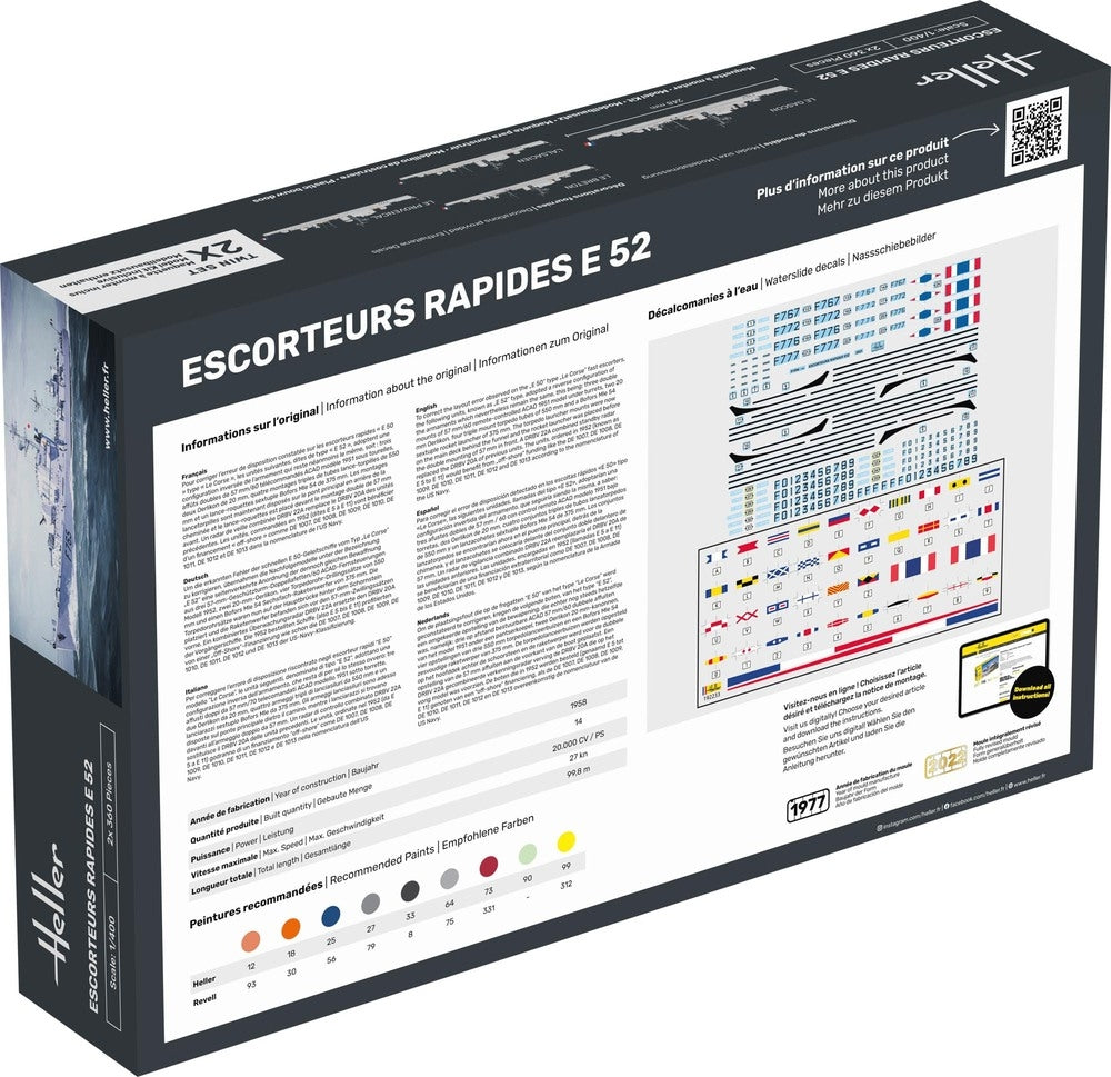 Heller 57094 Escorteurs Rapides E 52 Starter Kit 1/400 – zdjęcie 4