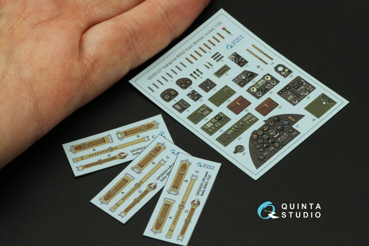 Quinta Studio QD35127 Nakajima B5N2 Kate 3D-Printed coloured Interior on decal paper (Border Model) 1/35 – immagine 5