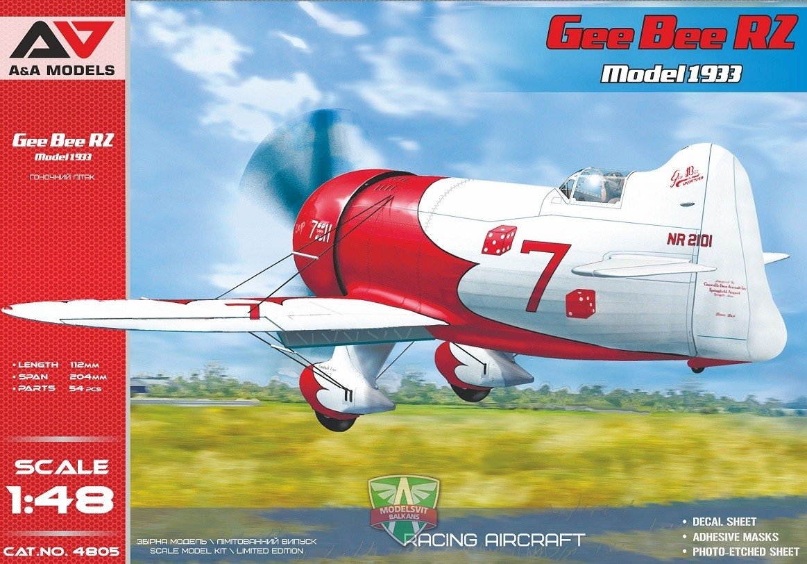 Maquette A&amp;amp;A Models 4805 Gee Bee R2 Modèle 1933 1/48
