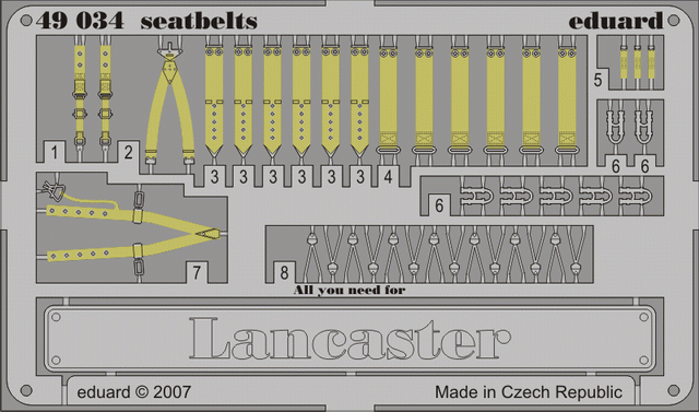 Eduard BIG4882 LANCASTER 1/48 TAMIYA – immagine 14