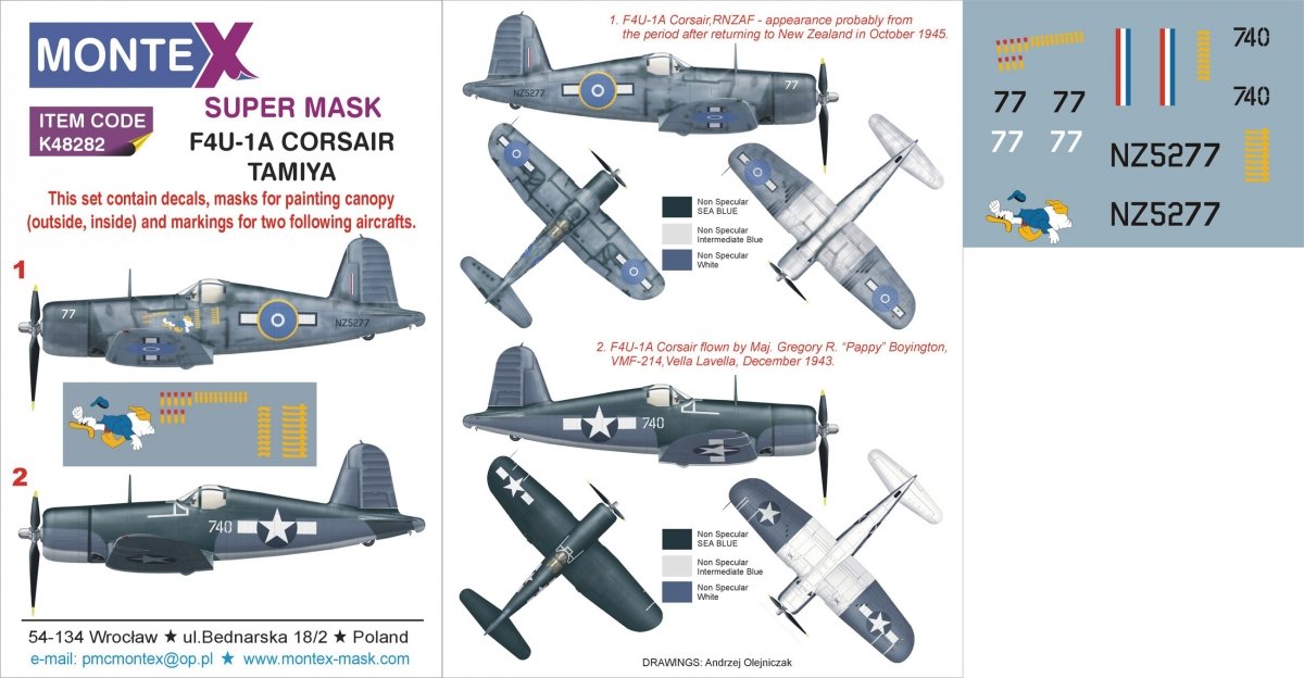 Montex K48282 F$U-1A CORSAIR 1/48