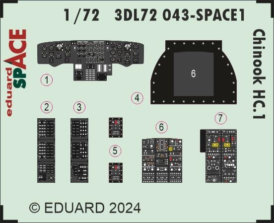 Eduard 3DL72043 Chinook HC.1 SPACE AIRFIX 1/72 – Bild 2