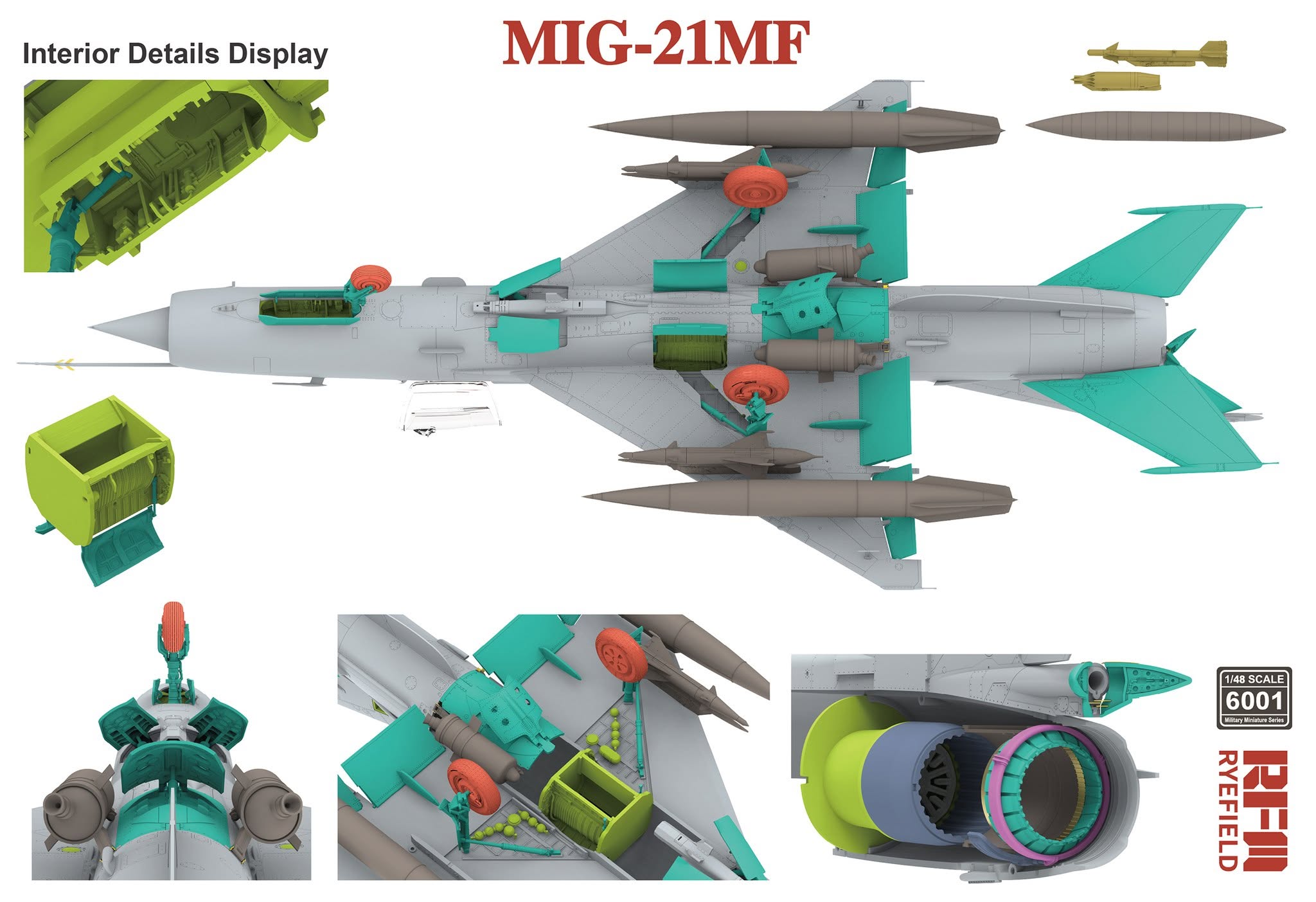 Rye Field Model 6001 MIG-21MF 1/48 – imagen 3
