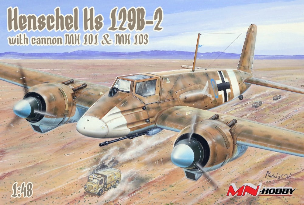 MN Hobby 48MN002 Henschel Hs 129B-2 With Cannon MK 101 & MK 103 1/48