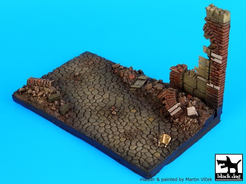 Black Dog D35019 Street with ruined wall 1/35 – zdjęcie 3