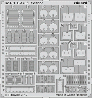 Eduard 32401 B-17E/ F exterior 1/32 HK MODELS