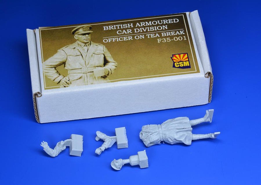 Copper State Models F35-001 British Armored Car Division Officer on Tea Break 1/35