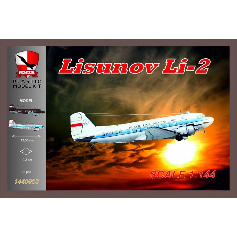 Big Model 1440063 Lisunov Li-2 PLL LOT 1/144