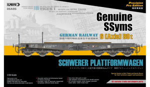 Sabre 35A05 Geniune SSyms - German Railway SCHWERER PLATTFORMWAGEN 6-Axle 80ton (Precision Pro Edition) 1/35