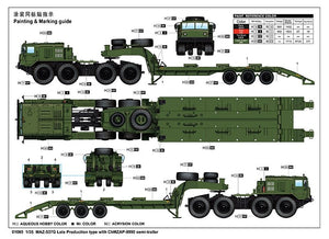 Trumpeter 01065 MAZ-537G Late Production type with ChMZAP-9990 semi-trailer 1/35 – immagine 3