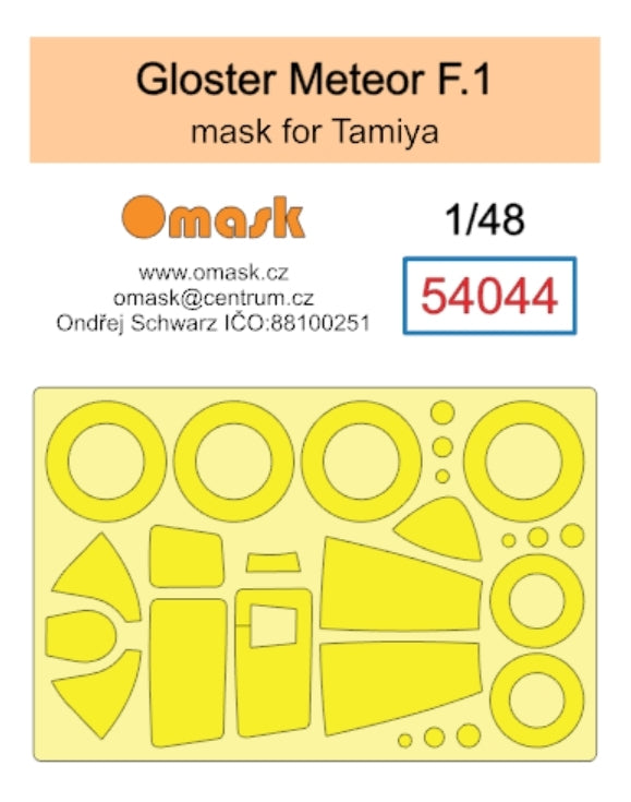 Masque Omask 54044 Gloster Meteor F.1 (pour Tamiya) 1/48