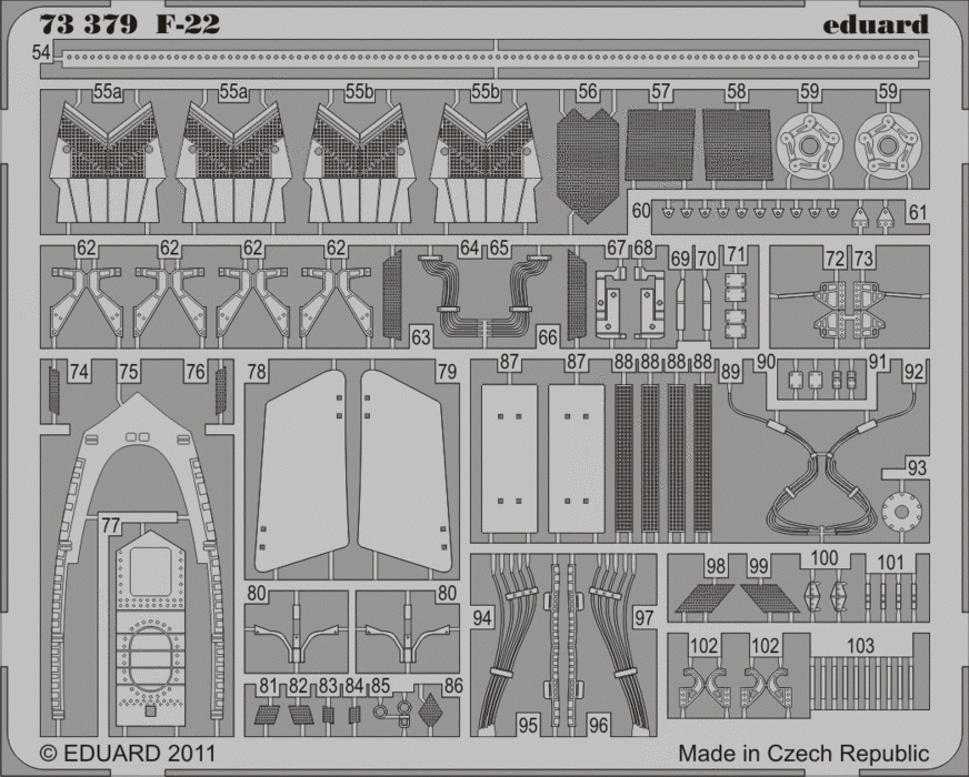 Eduard 73379 F-22 S. A. 1/72 FUJIMI – immagine 2