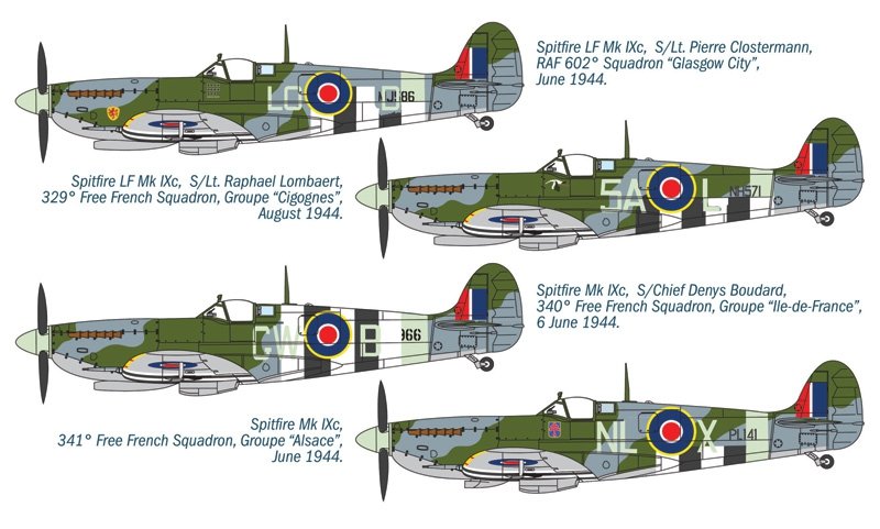 Italeri 1365 SPITFIRE Mk .IX Free French 1/72 – immagine 3