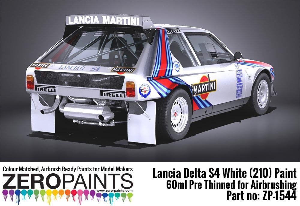 Peinture Zero Paints ZP-1544 Lancia Delta S4 Rally 1986 Monte Carlo Rally Blanc (210) 60 ml – image 2