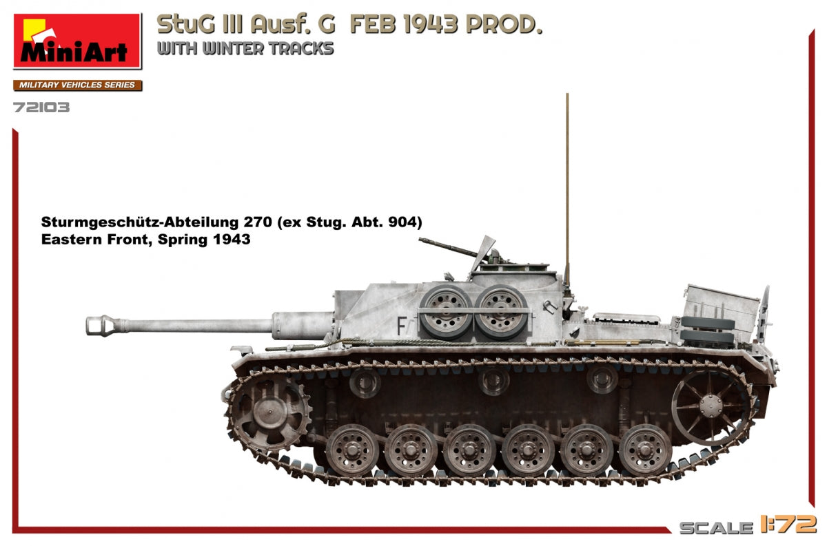 MiniArt 72103 StuG III Ausf. G FEB 1943 PROD. WITH WINTER TRACKS 1/72 – immagine 6