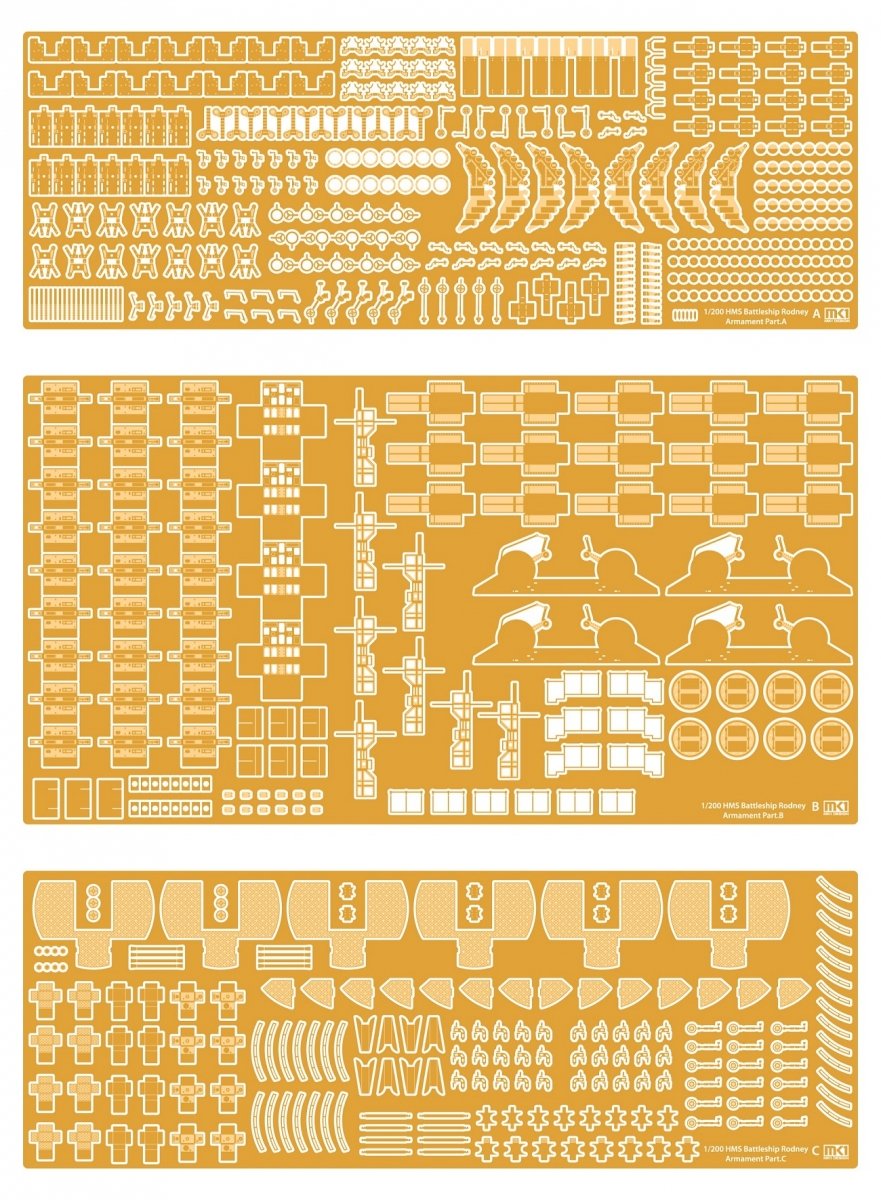 Ensemble d&amp;#39;armement MK1 Design MS-20013 HMS RODNEY 1/200 – image 8