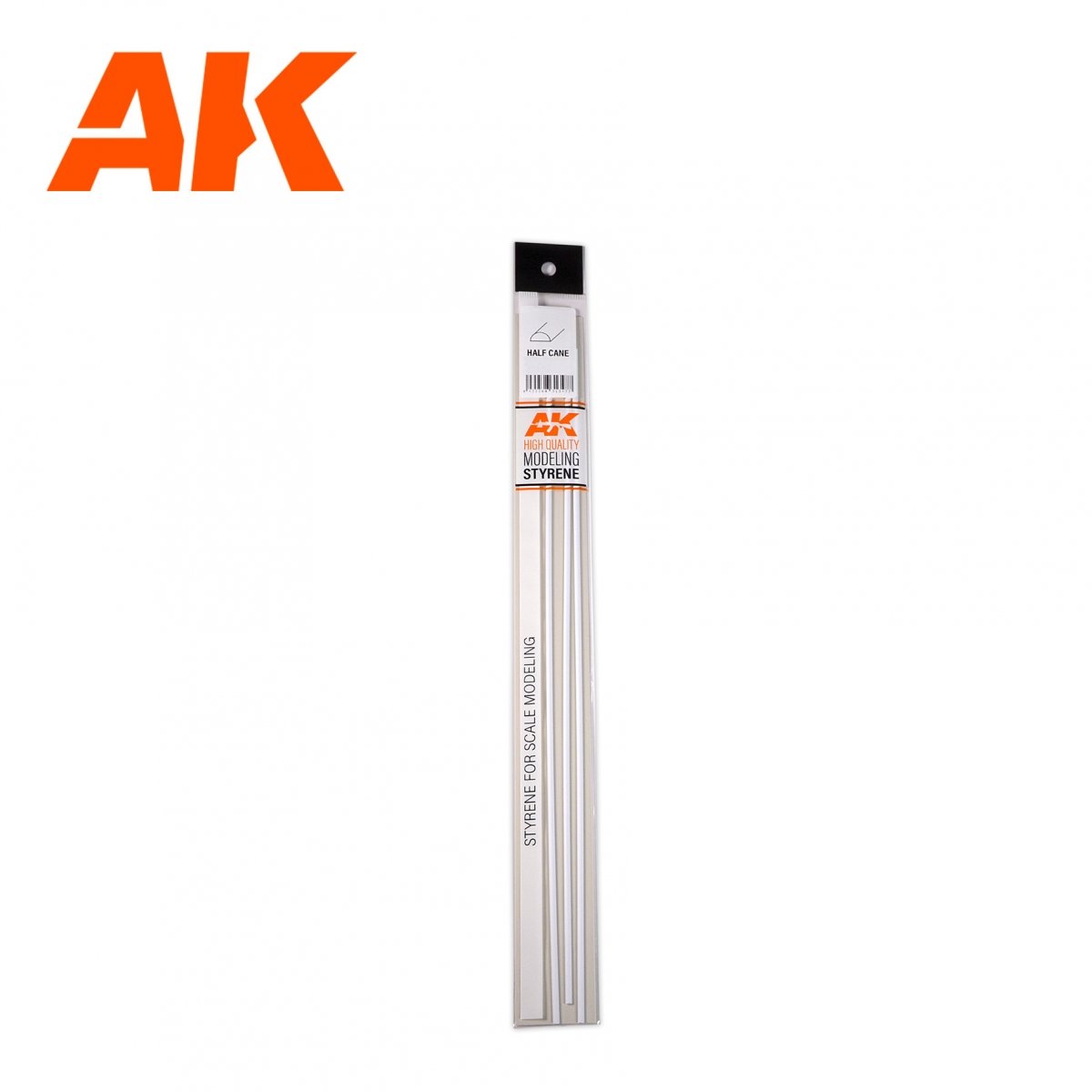 AK Interactive AK6552 HALF CANE 2.00 X 350MM – STYRENE HALF CANE – (4 UNITS) – imagen 3