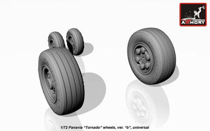 Armory Models AW72501b Panavia Tornado wheels, w/ tyres type “b” (GY) 1/72 – immagine 4