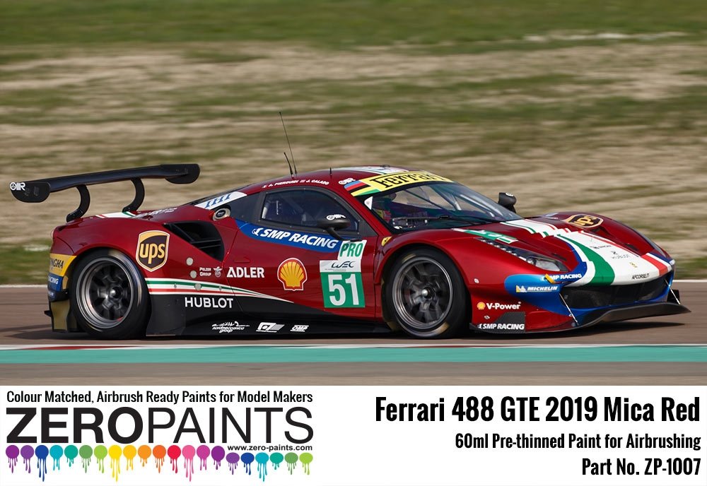 Zero Paints ZP-1007-488 2019 Ferrari 488 GTE (AF Corse) Mica Red Paint 60ml – immagine 2