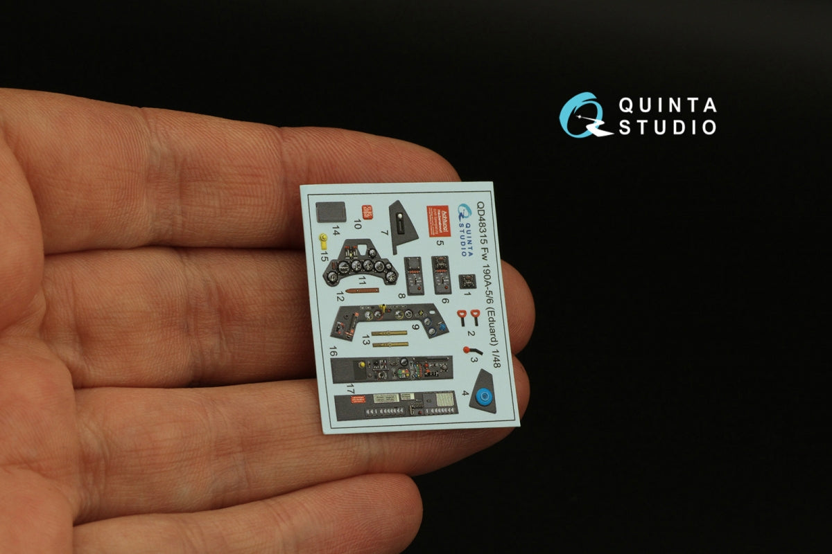 Intérieur imprimé en 3D et coloré sur papier décalcomanie Quinta Studio QD48315 Fw 190A-5/6 (Eduard) 1/48 – image 4