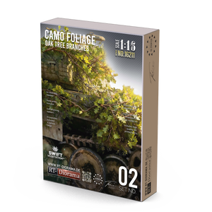 RT-Diorama 16211 Oak Tree Branches - Camo Foliage - 10 pcs 1/16