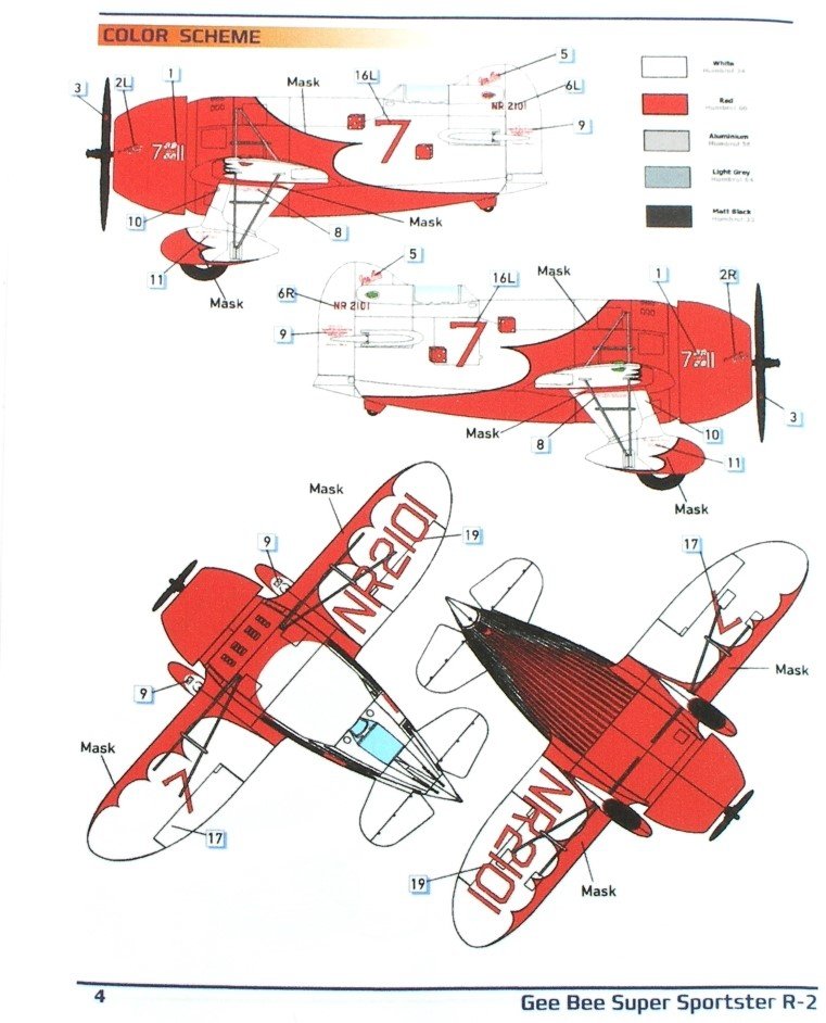 Dora Wings 48001 GEE BEE R-2 SUPER SPORTSTER AIRCRAFT 1/48 – immagine 3