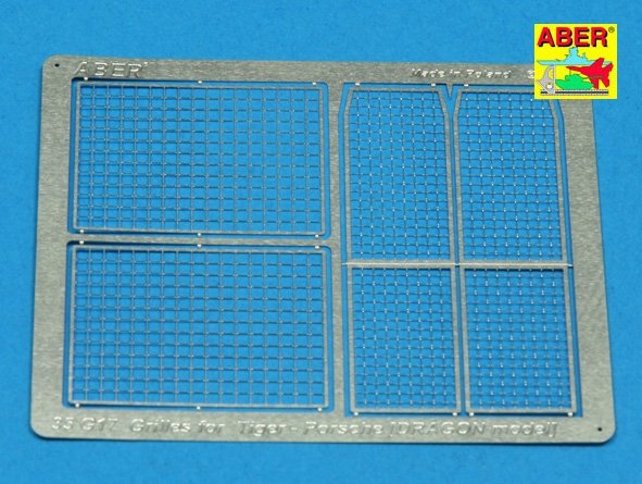 Aber 35G17 Grilles for german tank Tiger Porsche 1/35