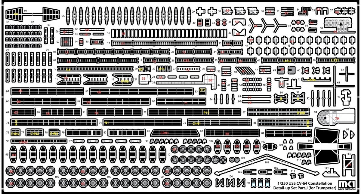 MK1 Design MS-35048 CV-64 Constellation Detail-up Part DX for Trumpeter 1/350 – immagine 25