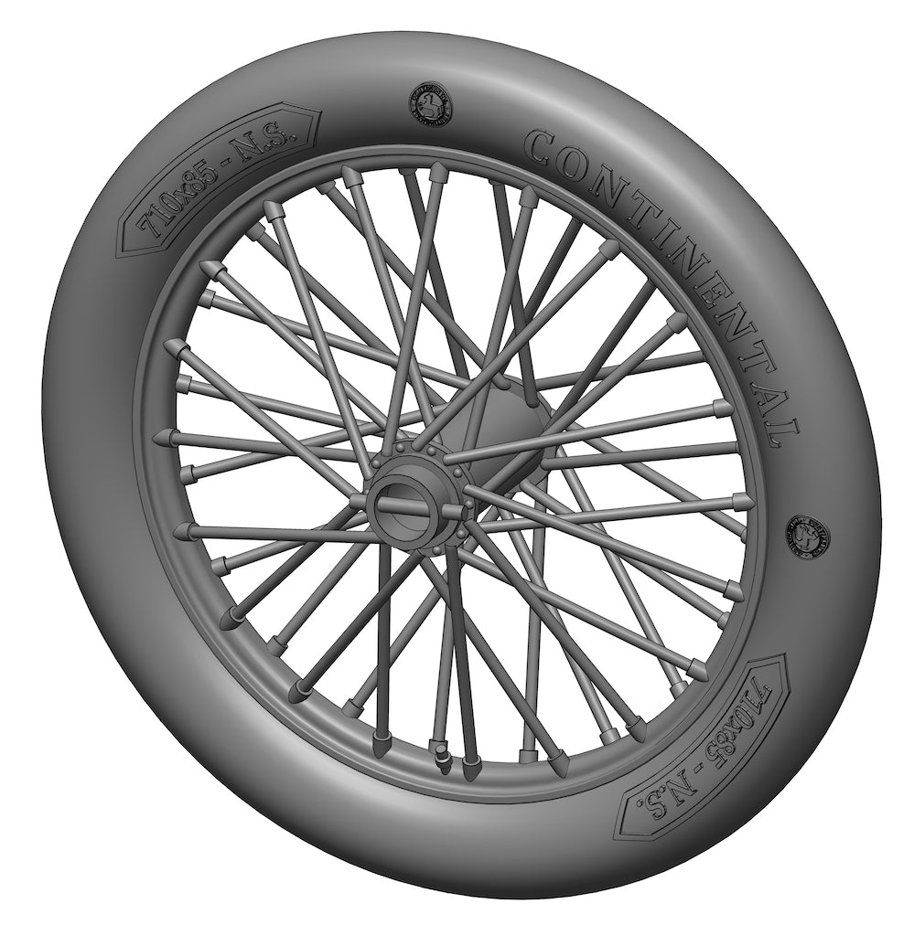 Art Scale Kit A48017 German 710x85 Spoked Wheels - 1 Pair 1/48