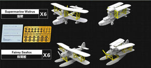 FlyHawk Model FH1130 WW2 Royal Navy Aircraft II Includes 6 Supermarine Walrus &amp;amp; 6 Fairey Seafox 1/700 – image 2