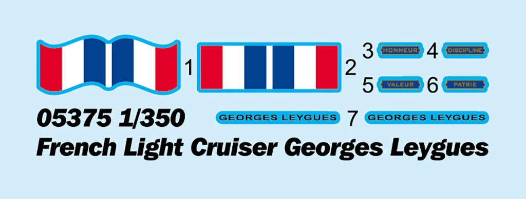 Trumpeter 05375 French Light Cruiser Georges Leygues 1/350 – immagine 3