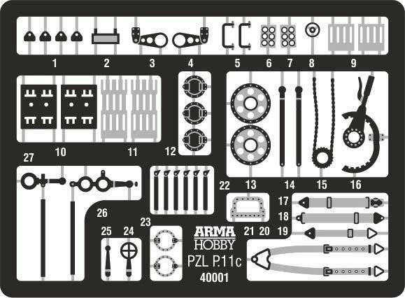 Arma Hobby 40001 PZL P.11c Expert Set 1/48 – Bild 10