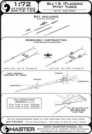 Master AM-72-105 Su-15 (Flagon) - Tubes pilotes 1/72  – image 5