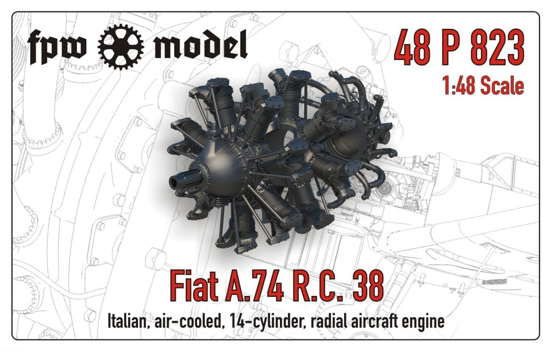 FPW Model 48P823 Fiat A.74 R.C. 38 1/48