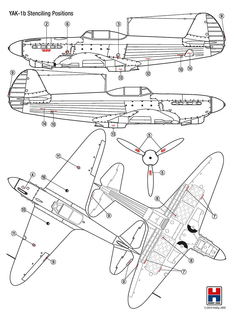 Hobby 2000 48034 Yak-1b GC 3 Normandie 1943 ( ACADEMY + CARTOGRAF + MASKI ) 1/48 – zdjęcie 2