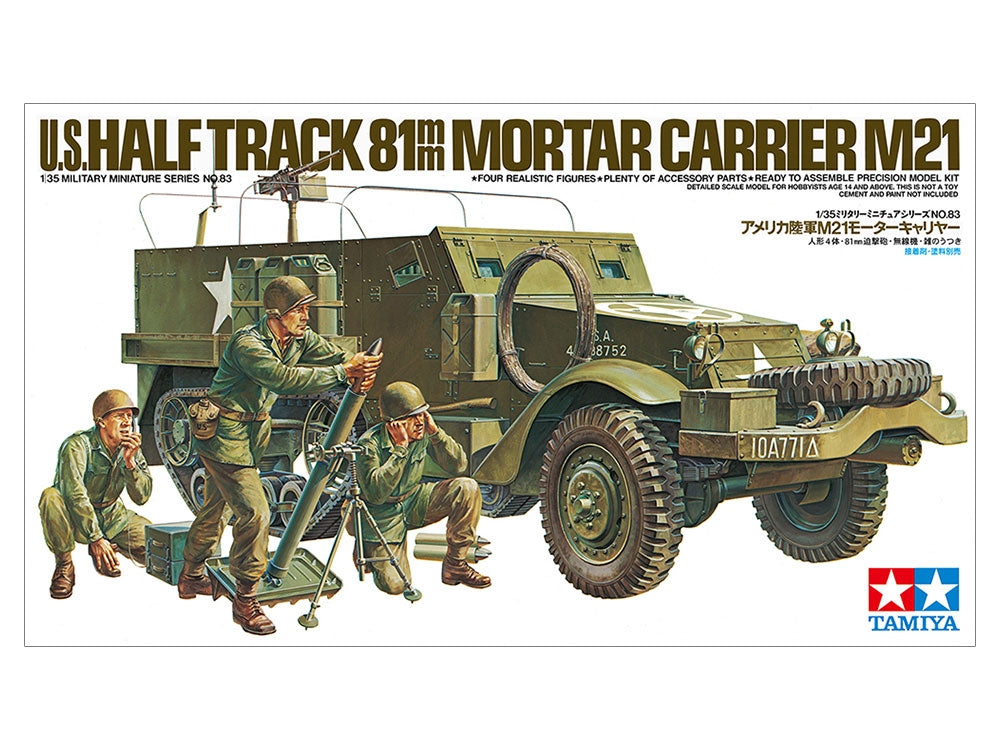 Tamiya 35083 U.S. Half Track 81mm Mortar Carrier M21 1/35 – zdjęcie 2
