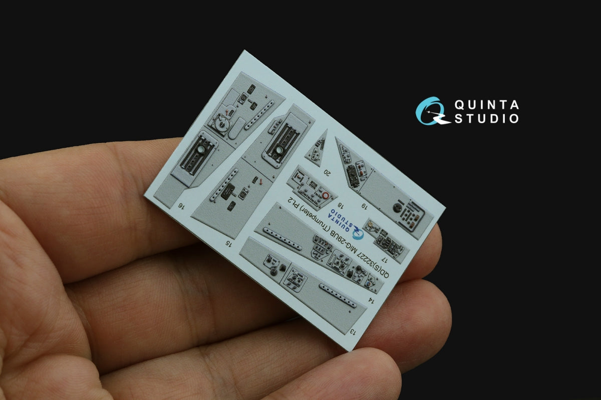 Quinta Studio QD32227 MiG-29UB 3D-Printed &amp;amp; coloured Interior (Trumpeter) 1/32 – immagine 7