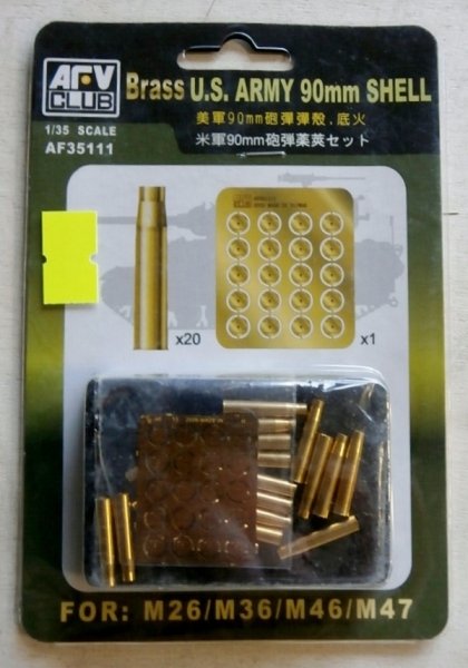AFV Club 35111 Ensemble d'obus de 90 mm de l'armée américaine au 1/35