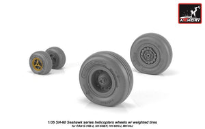 Armory Models AW35302 SH-60 Seahawk wheels w/ weighted tires 1/35