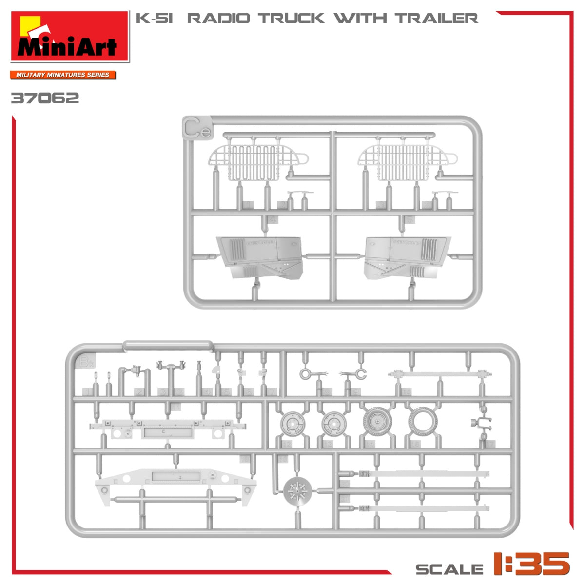 Miniart 37062 K-51 RADIO TRUCK WITH TRAILER 1/35 – Bild 11