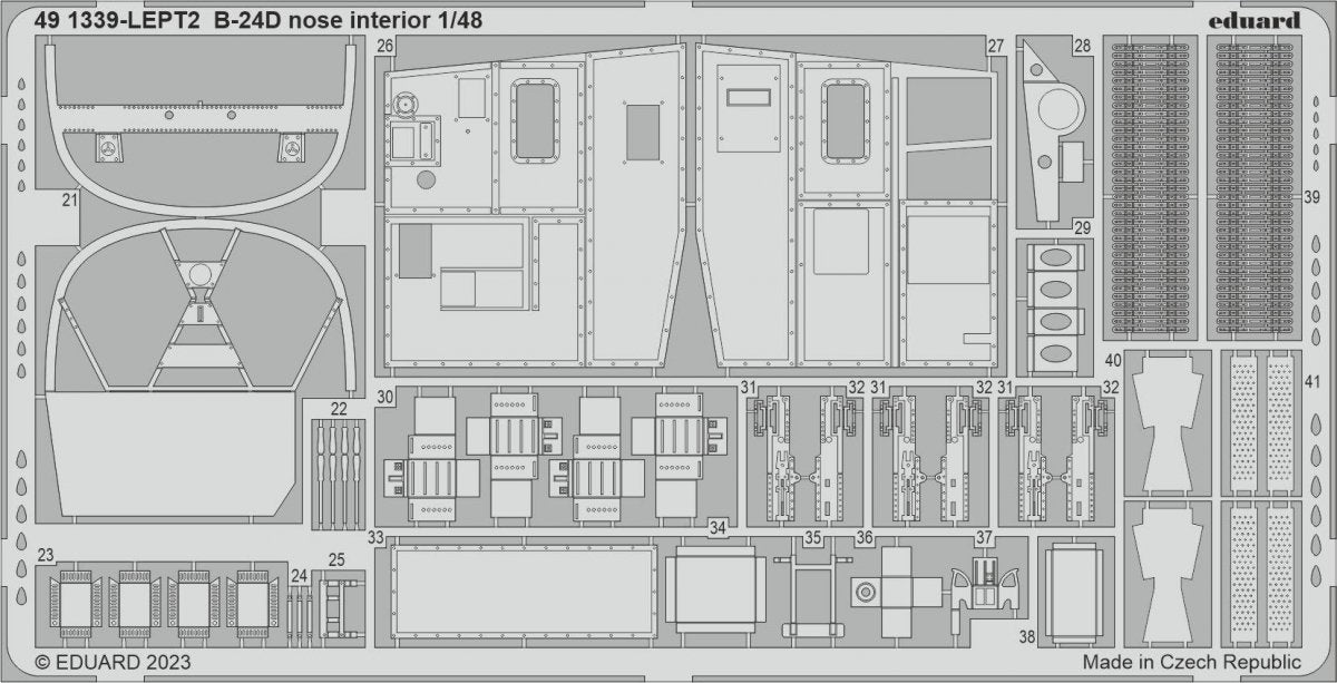 Eduard 491339 B-24D nose interior REVELL 1/48 – Bild 2