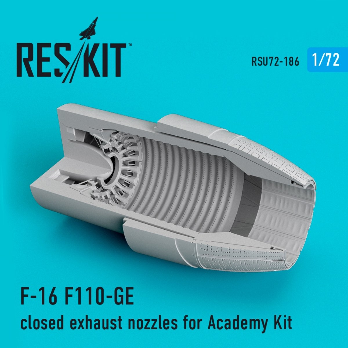 RESKIT RSU72-0186 F-16 F110-GE CLOSE EXHAUST NOZZLES FOR ACADEMY KIT 1/72 – immagine 2