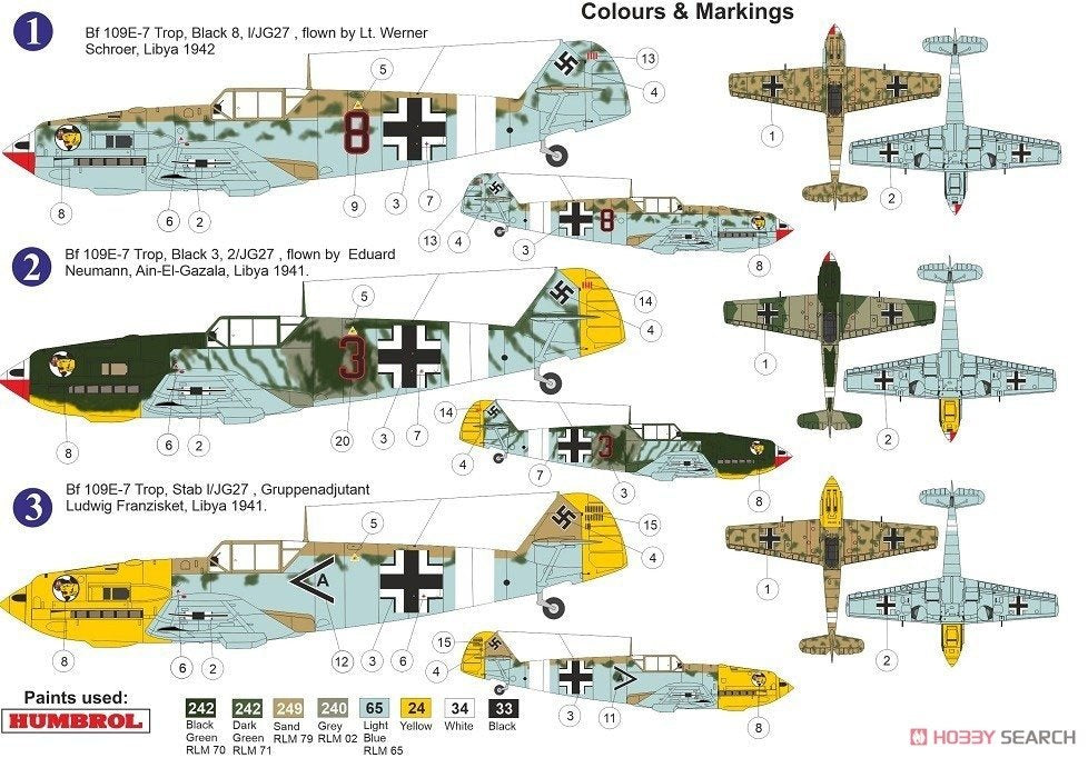 AZ Model AZ7663 Messerschmitt Bf 109E-7 Trop Over Africa 1/72 – immagine 2