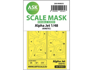 Art Scale Kit M48033 Alpha Jet Double-Sided Painting Mask for Kinetic 1/48